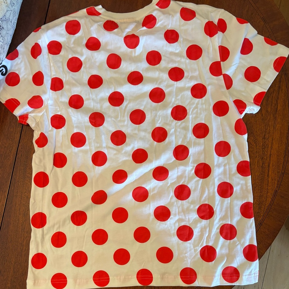 🚴‍♀️T-Shirt Polka Dots Red & White - Picture 2 of 8